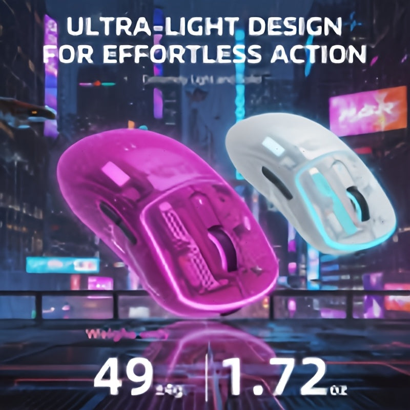 ATTACK SHARK X3 Wireless Gaming Mouse Compatible for PC/Laptop, Ergonomic Computer Mouse with 26K DPI Laser Sensor, Triple Mode, Wireless/Wireless, Programmable Buttons, Battery Life, Type- ( 10) - Gaming Accessories for PC,,