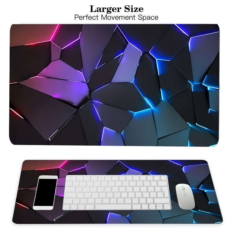 Large 3D Illusion Gaming Mouse Pad - Non-Slip Rubber Base, Washable, Water-Resistant Desk Mat for Gamers and Office Use, Ideal Gift