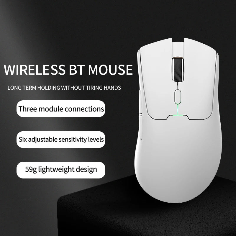 Lightweight Wireless Gaming Mouse with 3 Mode Wired 2.4G BT  for Laptop Deskbtop