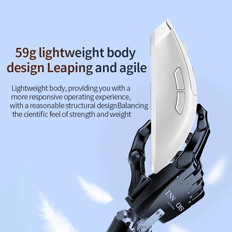 Lightweight Wireless Gaming Mouse with 3 Mode Wired 2.4G BT  for Laptop Deskbtop