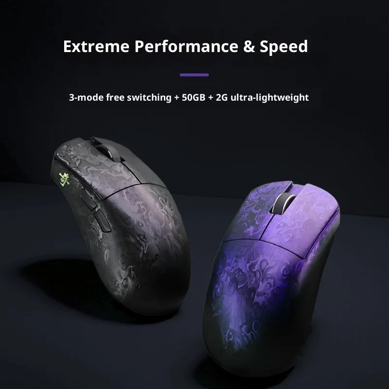 Ipi Lightweight Mouse With Odd Composite Carbon Fiber Three Modes Bluetooth Wireless 8k Gaming High Performance Dpi Gaming Mouse