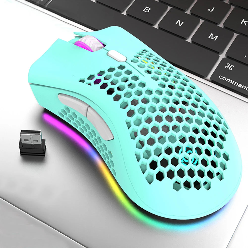 BM600 Wireless Mouse Luminescent Desktop Computer Laptop Universal Rechargable Lightweight Ergonomics Game E-sports Mouses