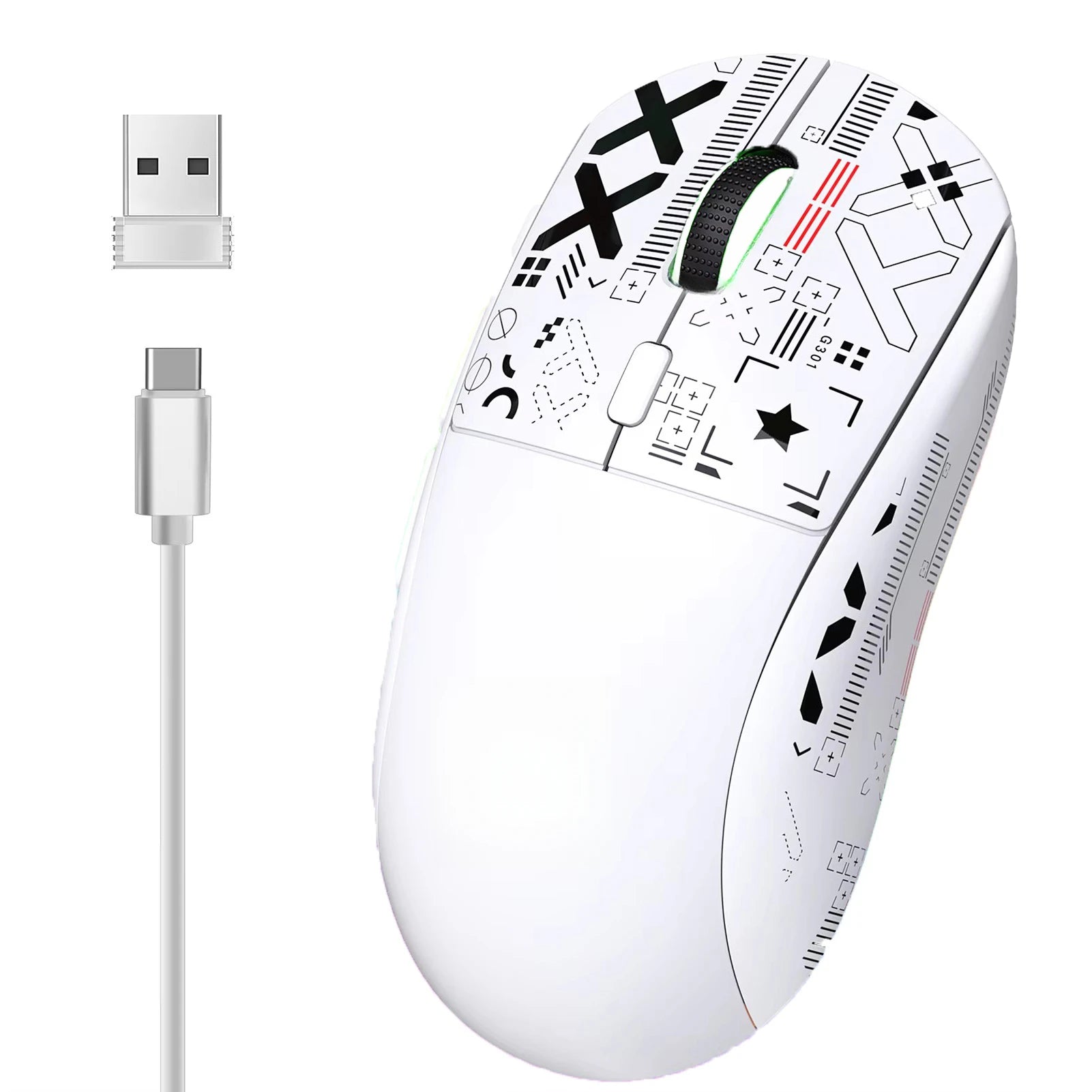 2026 NEW HOT Gaming Mouse Wired 2.4G Bluetooth Wireless New Model 650mAh Battery 500 Million Clicks up to 4000 DPI