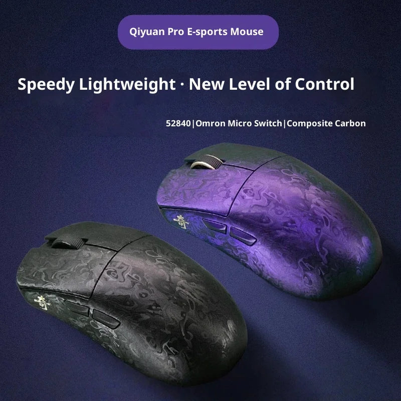 Ipi Lightweight Mouse With Odd Composite Carbon Fiber Three Modes Bluetooth Wireless 8k Gaming High Performance Dpi Gaming Mouse