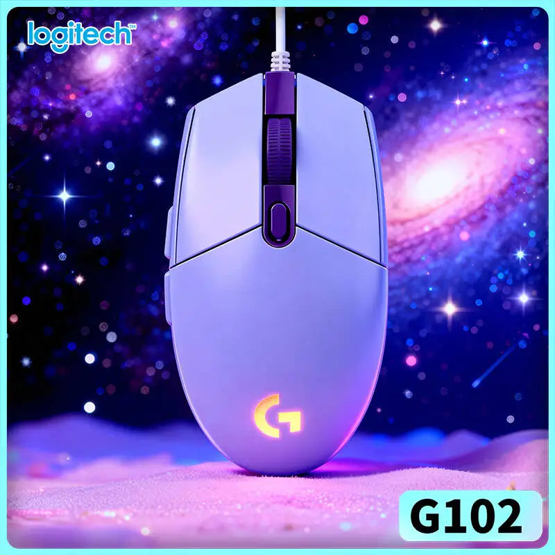 Logitech G102 Gaming Mouse Lightweight Build 16.8M RGB Colors 20M Clicks for Competitive Daily Fun