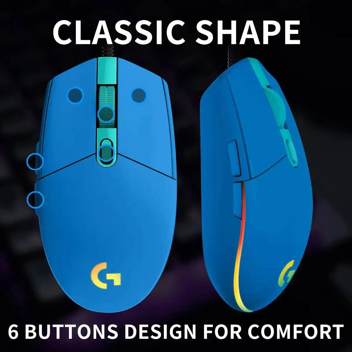 Logitech G304 G305 Lightweight Gaming Mouse - Ergonomic Body Design for Comfort And Control during Extended Play Sessions