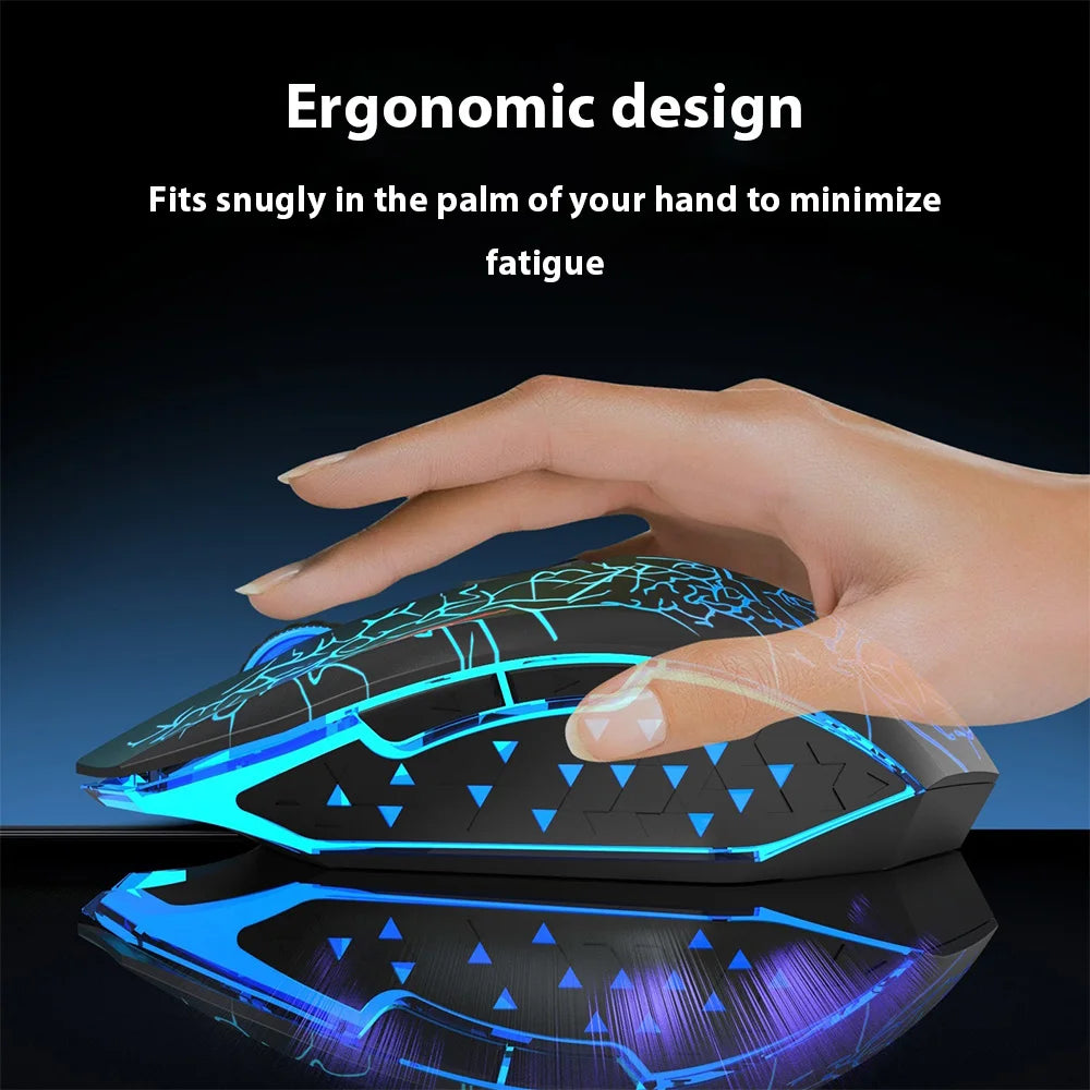 Ergonomic wireless Gaming Mouse 2.4G RGB Mute Mause 1600 dpi chargeable Mechanical Mouse For PC Laptop Computer Gamer