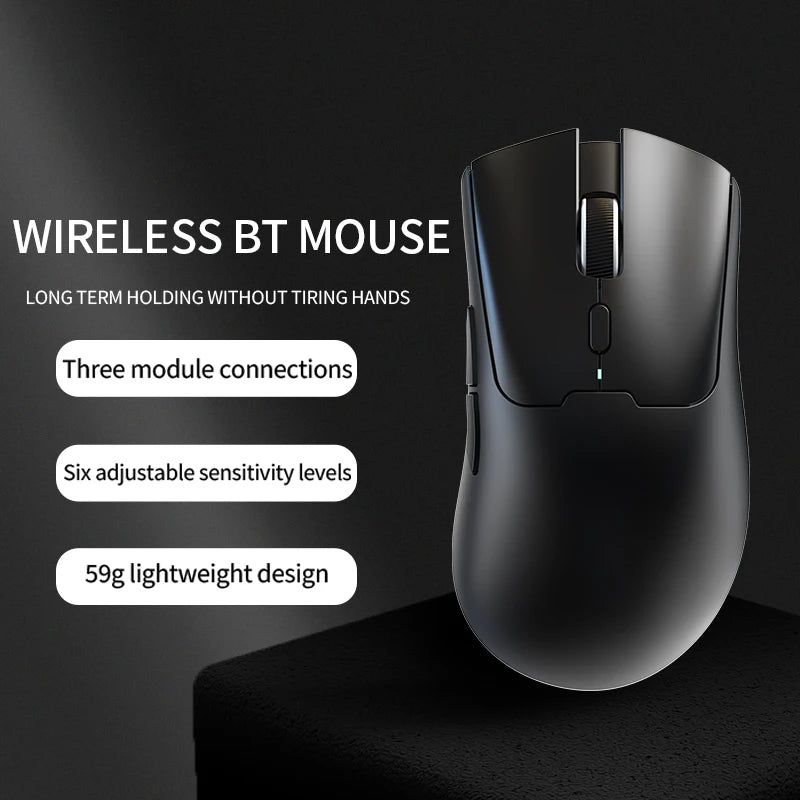 Lightweight Wireless Gaming Mouse with 3 Mode Wired 2.4G BT  for Laptop Deskbtop