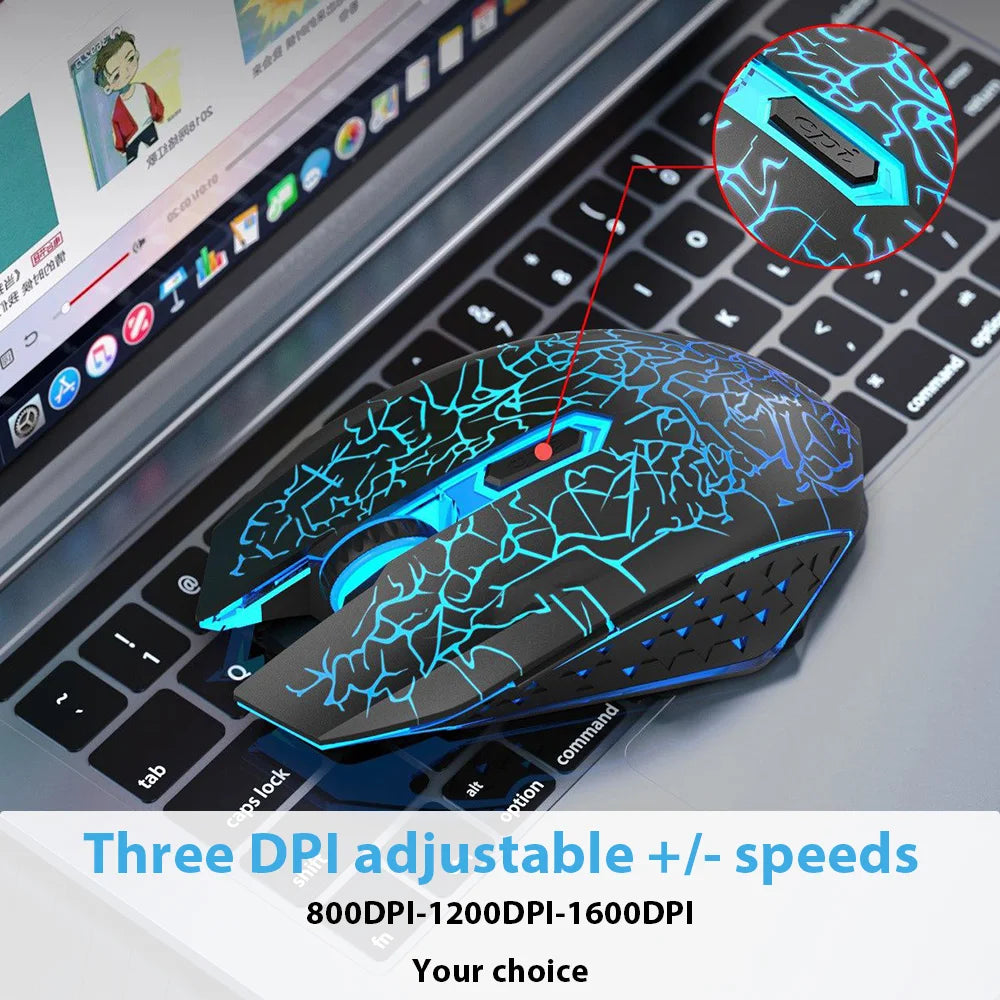 Ergonomic wireless Gaming Mouse 2.4G RGB Mute Mause 1600 dpi chargeable Mechanical Mouse For PC Laptop Computer Gamer