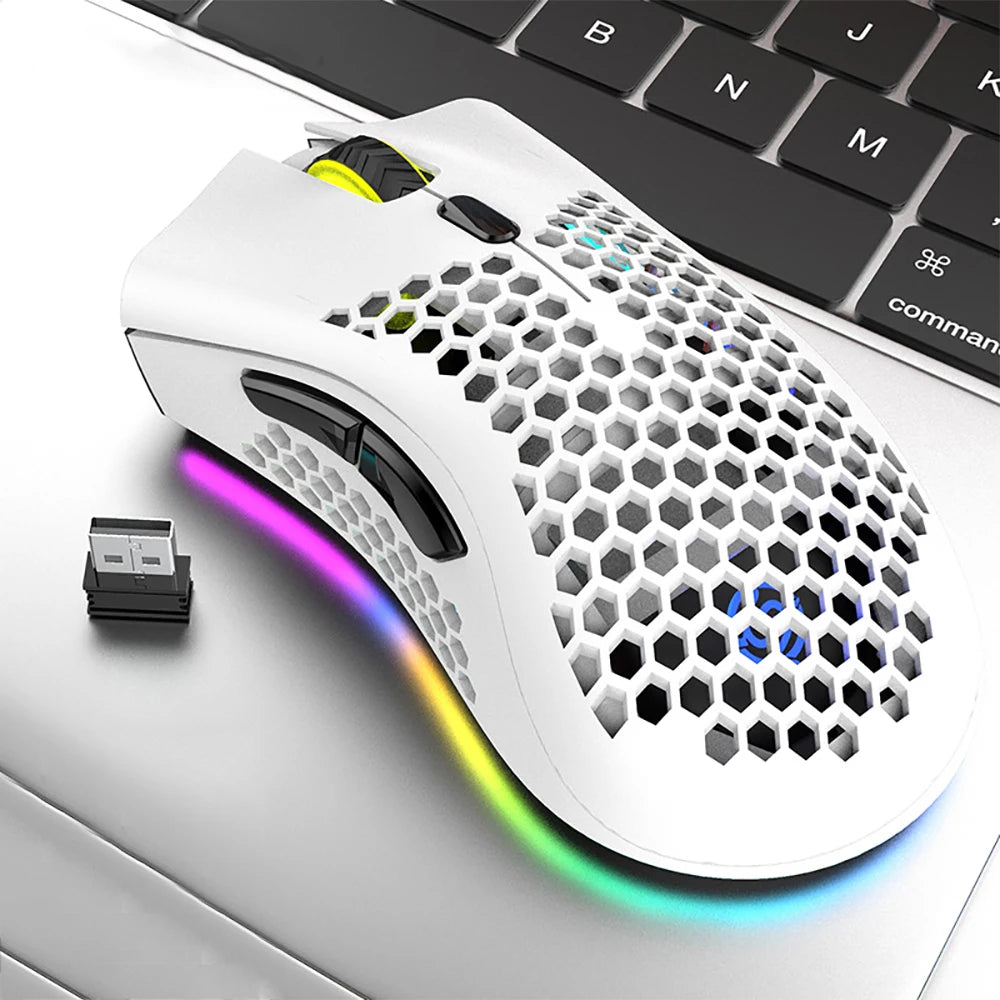 BM600 Wireless Mouse Luminescent Desktop Computer Laptop Universal Rechargable Lightweight Ergonomics Game E-sports Mouses