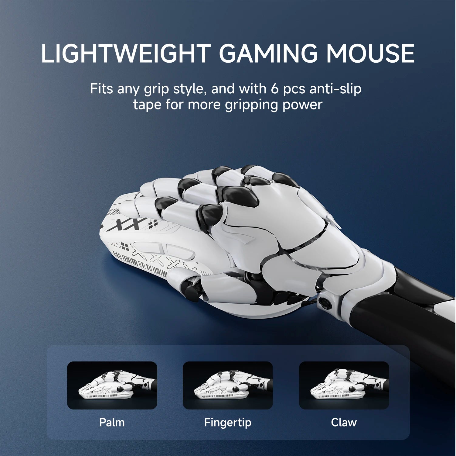 EWEADN Wireless Lightweight Gaming Mouse, Ultra-Portable Design, Popular Shell Shape, Ergonomic & Comfortable Grip