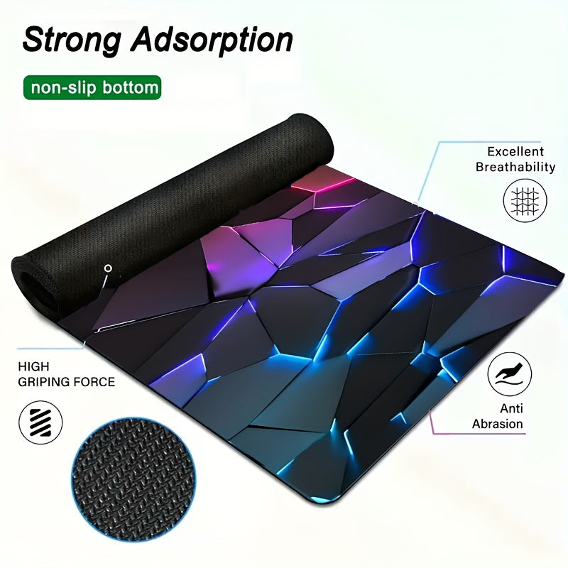 Large 3D Illusion Gaming Mouse Pad - Non-Slip Rubber Base, Washable, Water-Resistant Desk Mat for Gamers and Office Use, Ideal Gift