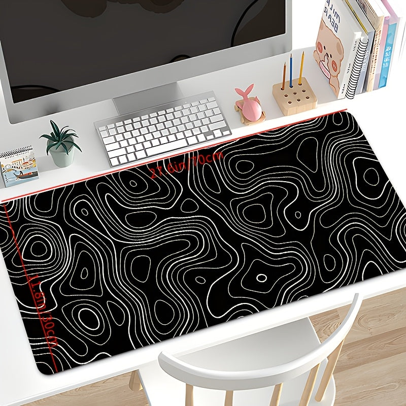 Extra-Large Sea Wave Gaming Mouse Pad - 31.5x27.6" Non-Slip Desk Mat with Precision Stitched Edges, Thick Office Keyboard Pad - Perfect Valentine's & Christmas Gift