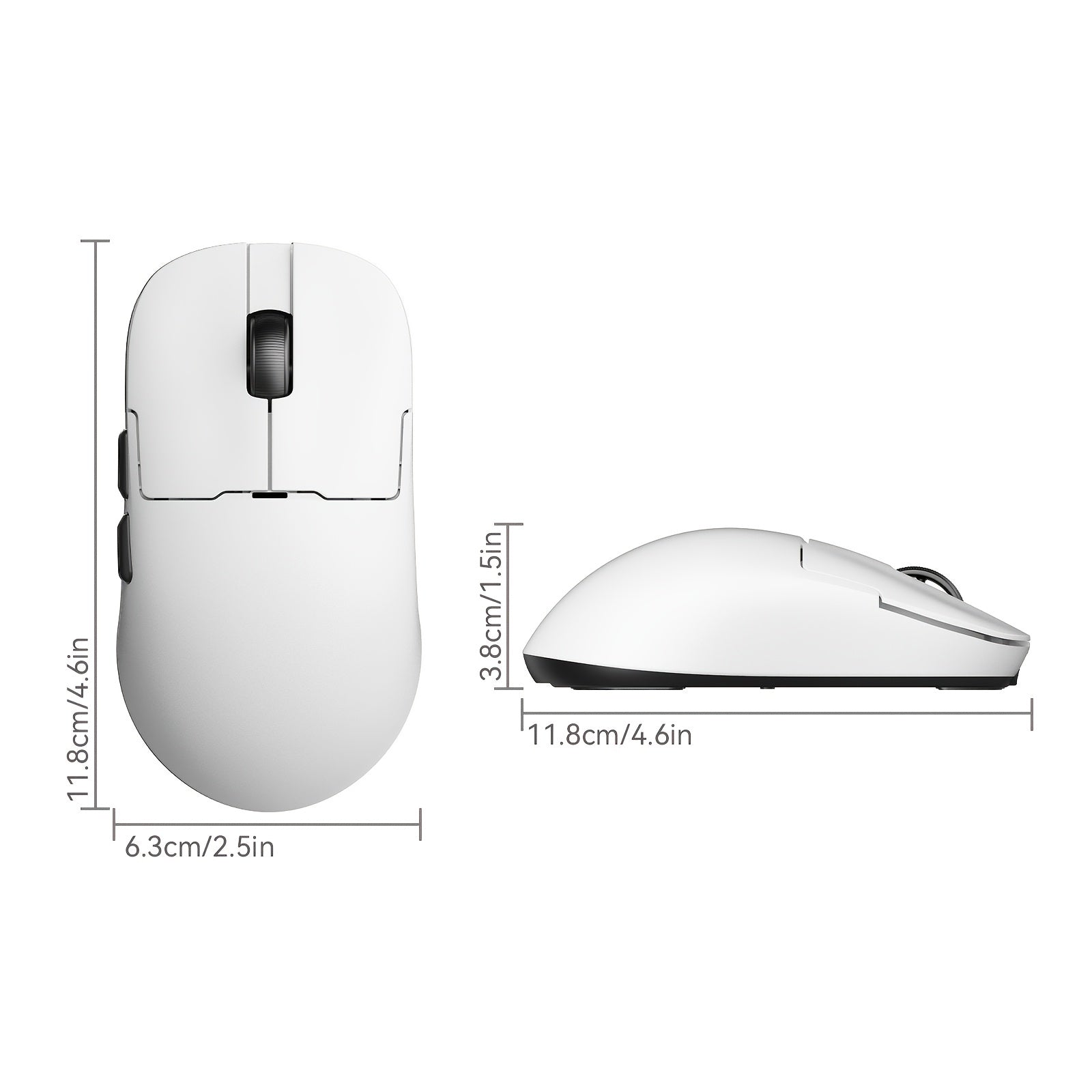 AJ159 APEX Mouse Wireless Gaming Mouse Original Phase PAW3950 Support BT/2, 4G Wireless/wired Connection 8K Return Rate With Wireless Charging Base, Magnetic Color Screen Digital Display Professional Gaming Mouse (2.4G Receiv