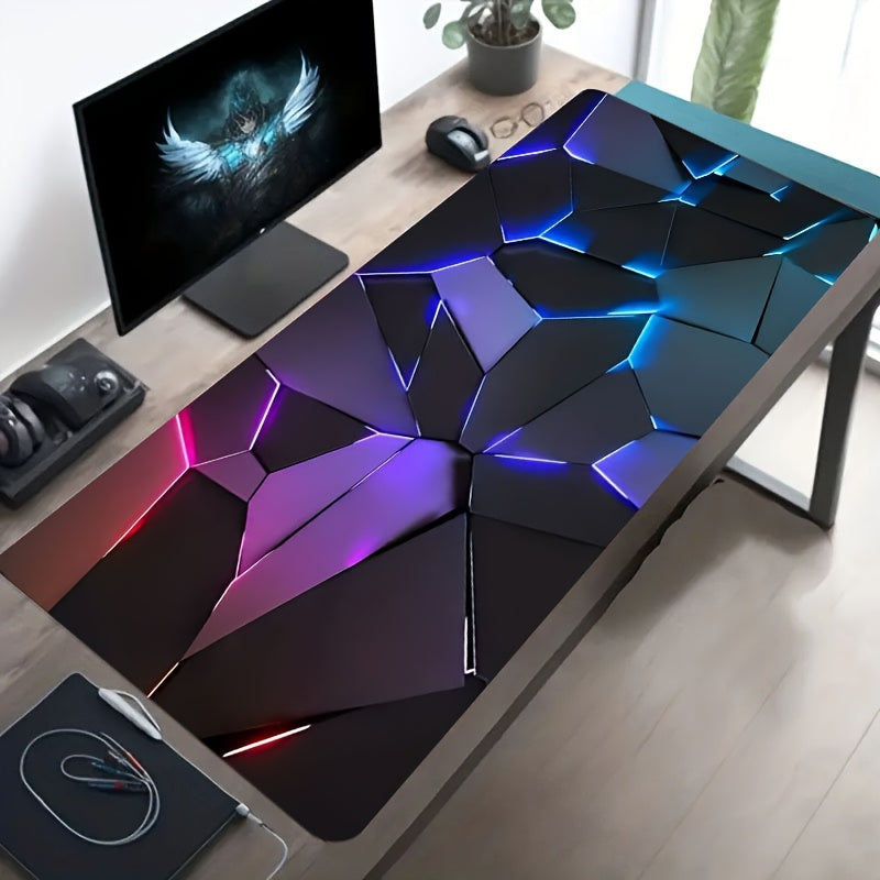 Large 3D Illusion Gaming Mouse Pad - Non-Slip Rubber Base, Washable, Water-Resistant Desk Mat for Gamers and Office Use, Ideal Gift
